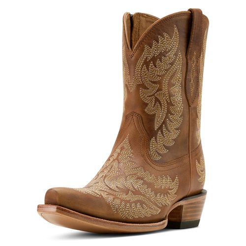 Women's Cate X Toe Western Boots in Shades Of Grain, B Medium Width, Size 3, by