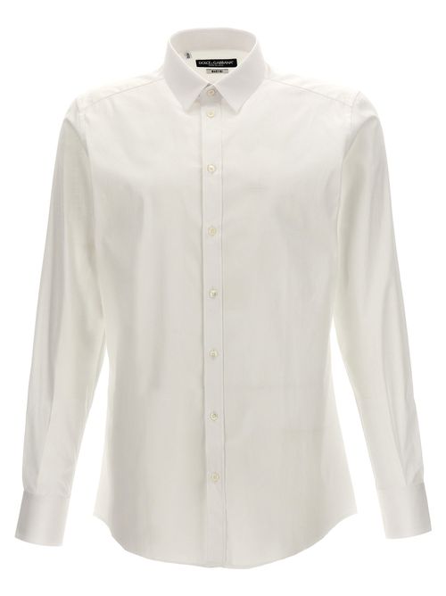 Logo-Embroidered Cotton Poplin Shirt — White