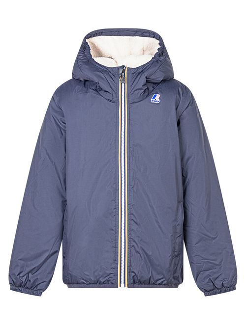 Kids Blue Solid Jacket