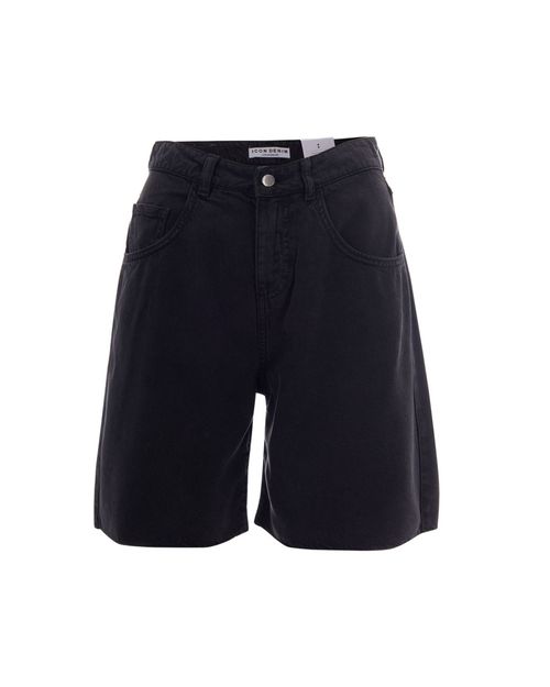 Black Solid Shorts