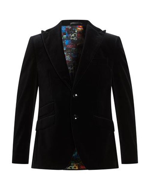 Man Blazer Black Size 38 Cotton