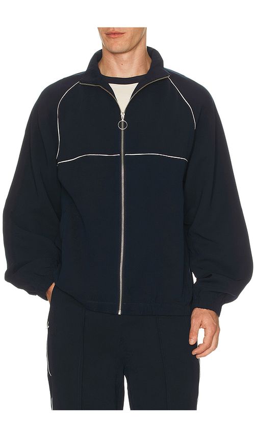 KROST Piping Track Jacket in Navy. S. Also in M, L, XL/1X