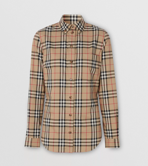 Vintage Check button-down shirt - Brown