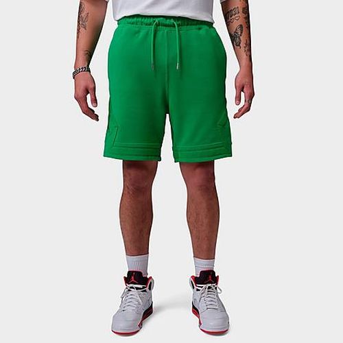 Men's Jordan Flight Fleece Diamond Shorts in Lucky Green