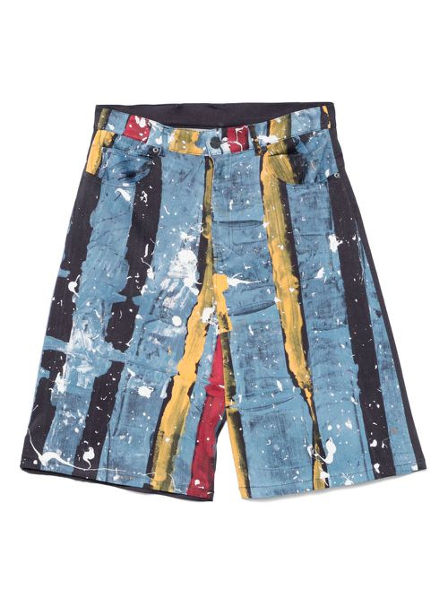 Charles Jeffrey Loverboy striped shorts - Blue