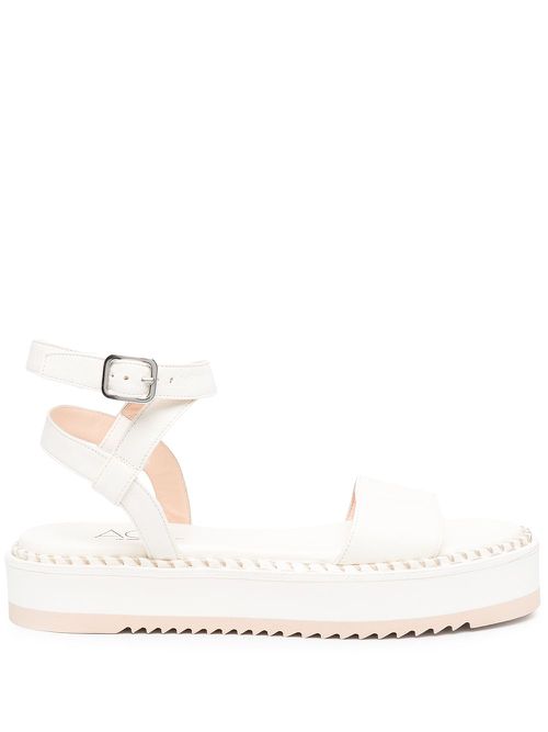 Myrte flatform sandals - White