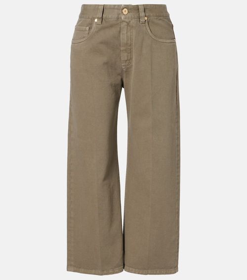 Cropped wide-leg jeans