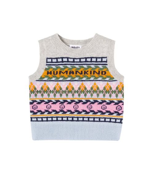 Grace argyle wool sweater vest