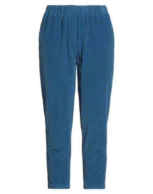 Woman Pants Blue Size 6 Cotton, Elastane