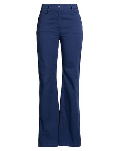 Woman Pants Blue Size 6 Cotton, Elastane