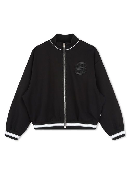 Logo zip-up jacket - Black