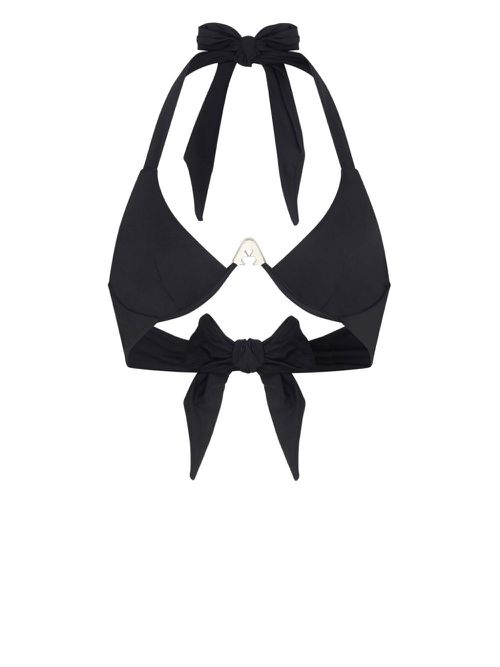 Shark Logo bikini top - Black
