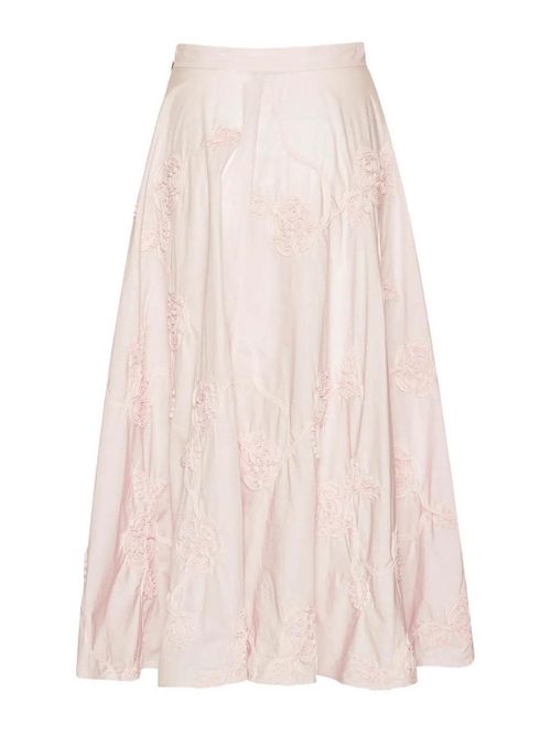 Pink Flower Maxi Skirt