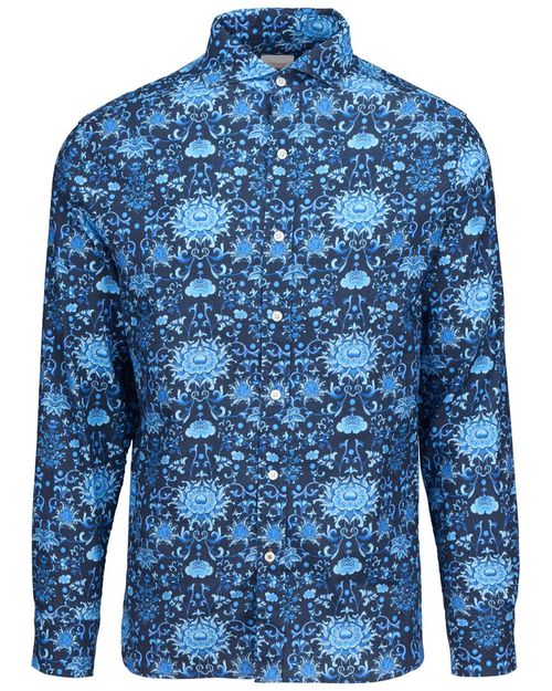 Breeze Linen-Blend Printed Shirt