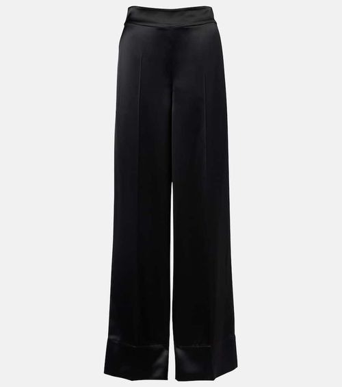 Dijon satin wide-leg pants