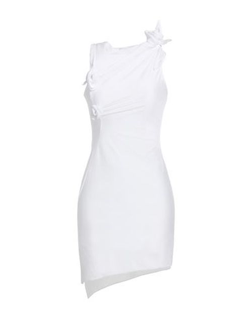 Woman Mini dress White Size L Polyamide, Elastane