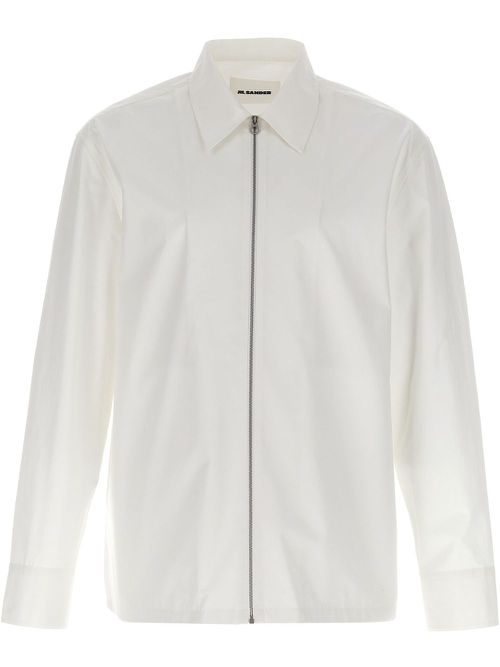 Zip-up shirt - White
