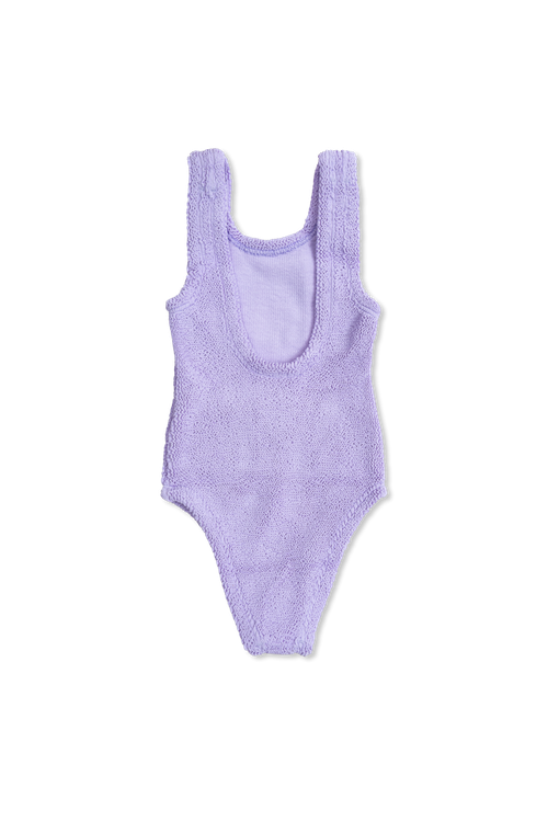 One-piece Swimsuit `Classic`, Unisex, Purple