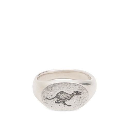 Greyhound Signet Ring in Silver