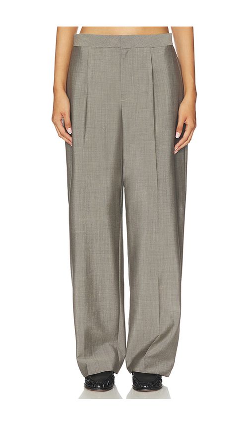 Alexander Wang Mid Rise Tailored Pant in Mink Melange. 0 also