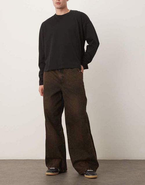 Super baggy jeans in brown wash
