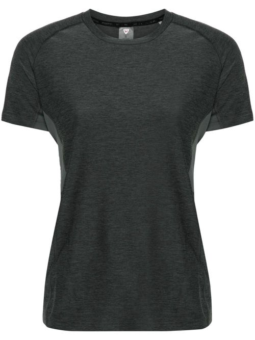 Rubberised-logo performance T-shirt - Grey
