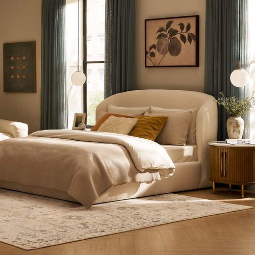 Spill-resistant Queen Storage Bed - White