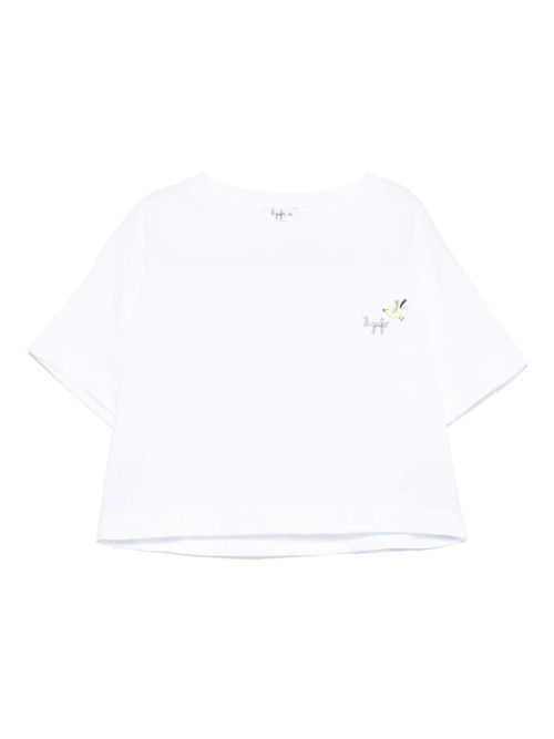 Logo-embroidered T-shirt - White
