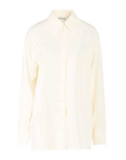 Róhe Woman Shirt Ivory Size 4 Silk