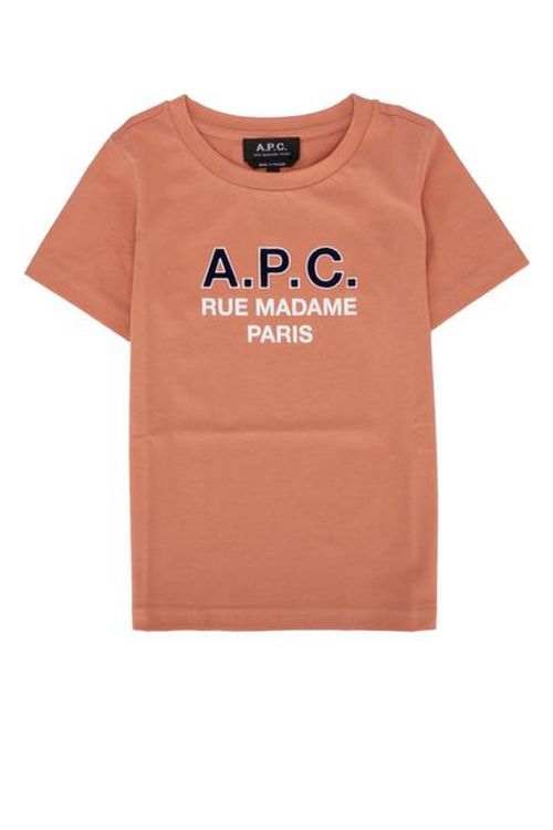 A.P.C. KIDS gevlokt logo ronde hals T-shirt