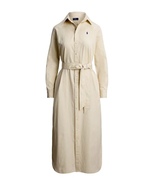 Belted shirt midi dress