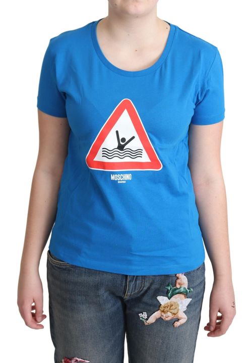 Logo-Graphic Cotton T-Shirt — Blue