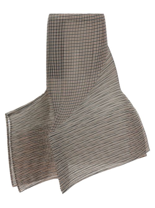 Generic Stripes (Machine Pleats) Skirts Brown