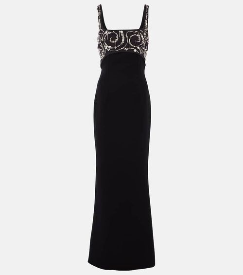 Ezda embellished crêpe gown
