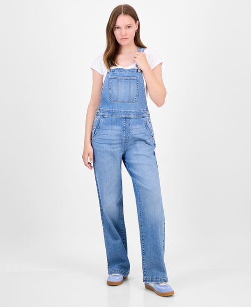 Juniors' Straight-Leg Denim Overalls - Warwick