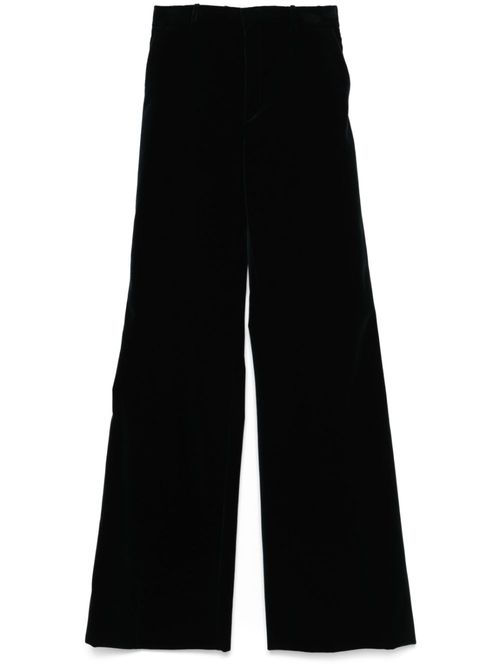 Tailored velvet trousers - Blue