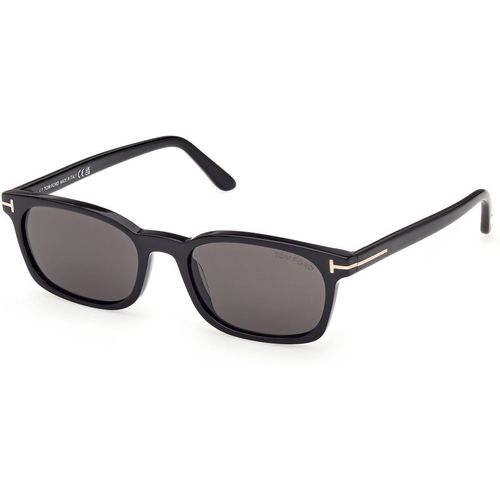 TOM FORD Man TOM FORD FT1300 MILES-02 01A Sunglasses Acetate Black Smoke Squared Norma
