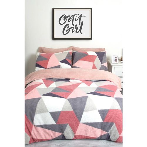 Shapes Teddy Duvet Cover Pillowcase Bedding Set