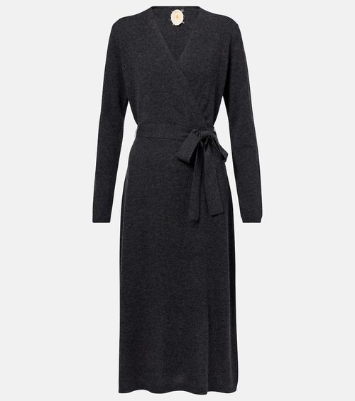 Wool and cashmere wrap dress