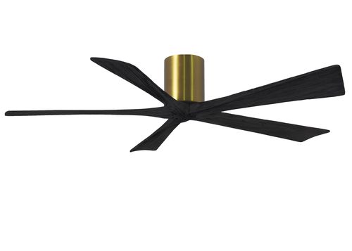 Irene 6-Speed " Ceiling Fan in Brushed Brass with Matte Black blade