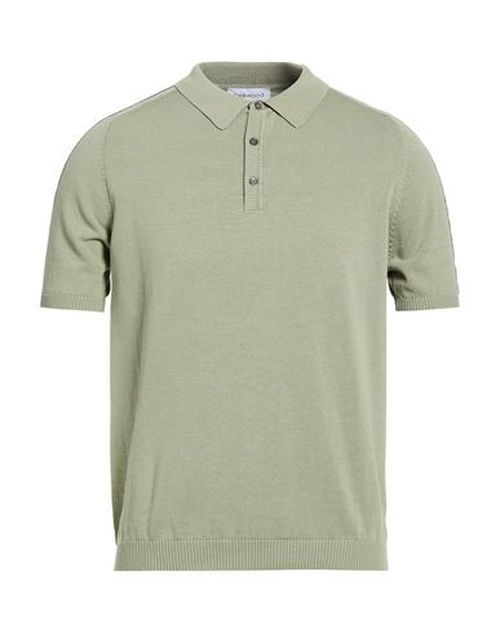 Man Sweater Sage green Size 42 Cotton