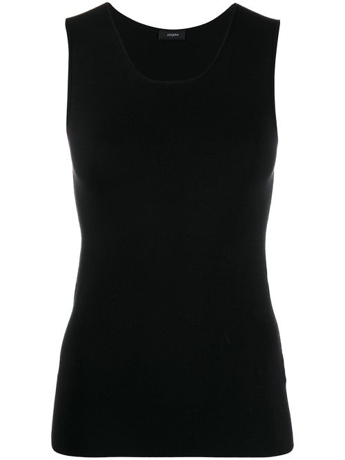 Jersey knit vest top - Black