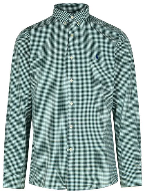 Logo Embroidered Checked Shirt