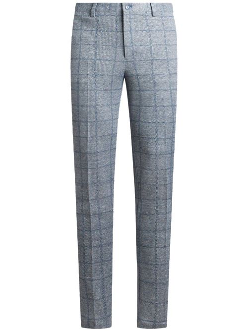 Check-pattern trousers - Grey