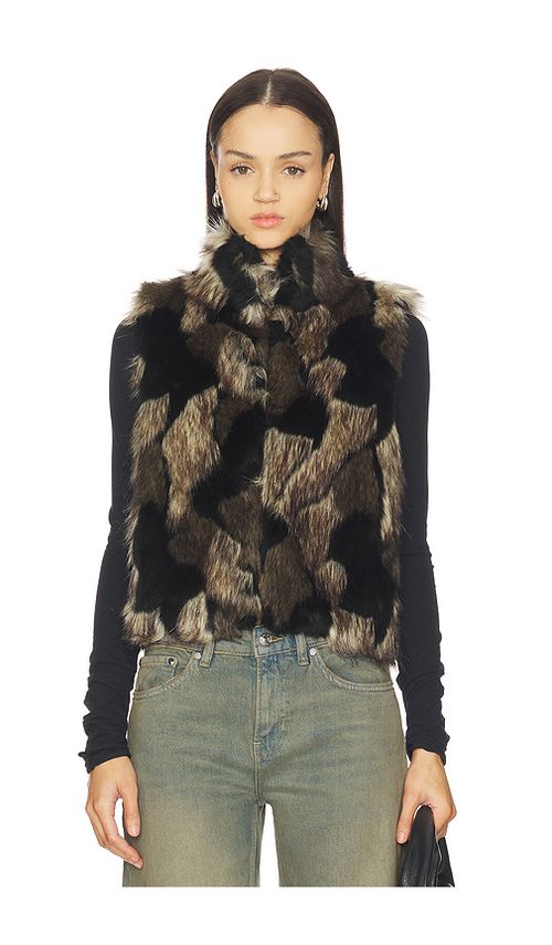Adrienne Landau Tribeca Vest in Beige. - S also in