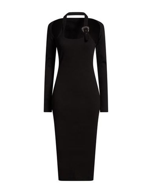 Woman Midi dress Black Size 6 Cotton, Elastane