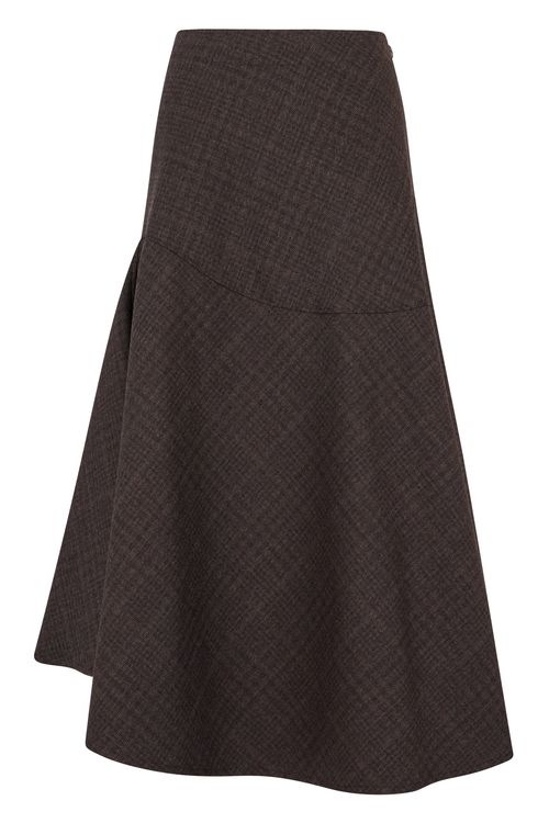 Long Flowing Cotton Skirt with Wide Silhouette