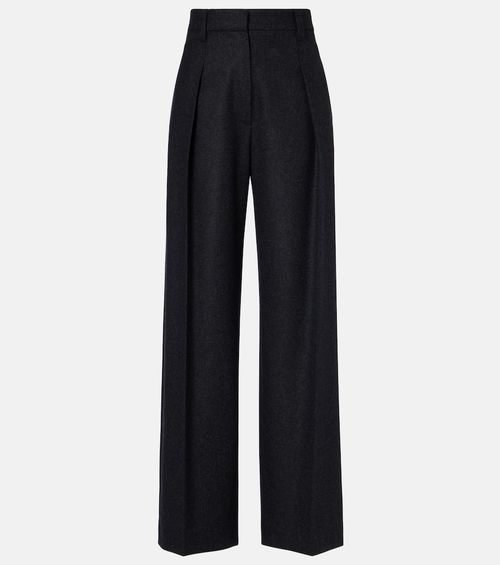 Virgin wool straight pants