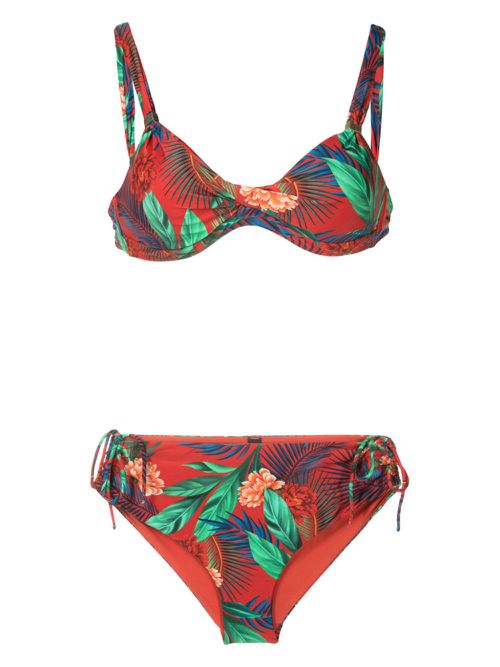 Marcela floral-print bikini - Red