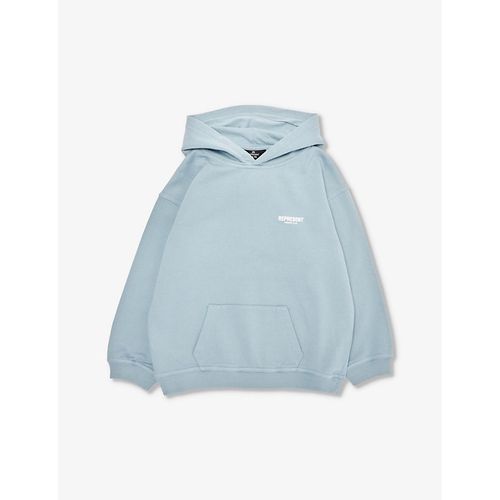 Boys Powder Blue Kids Logo-print Cotton-jersey Hoody 